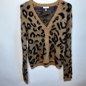 BP long sleeve Cheetah Print sweater sz small